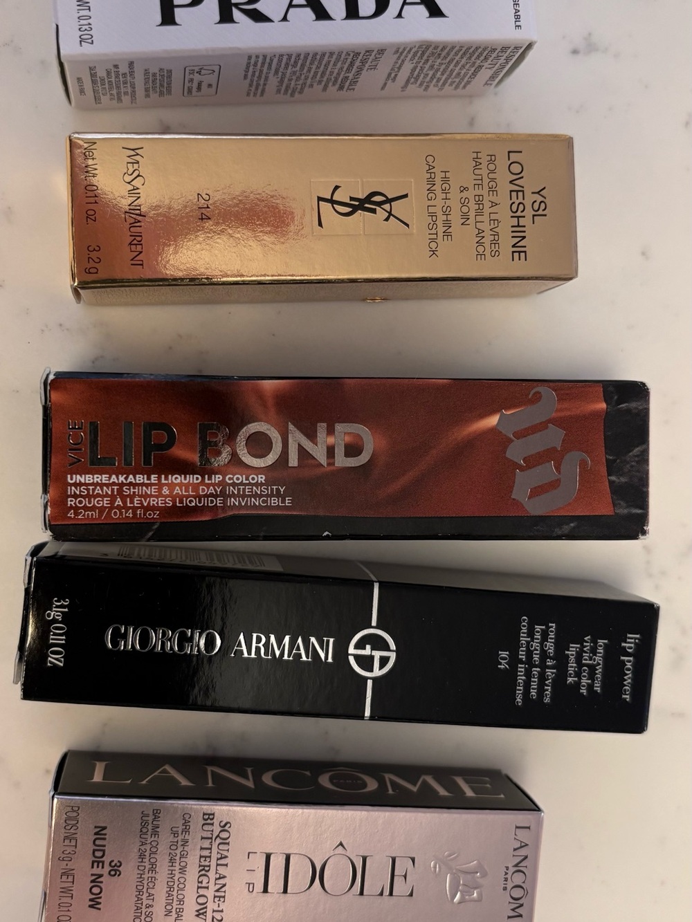 Bundle of 5 high end popular lipsticks